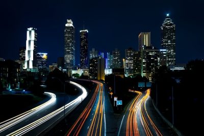 atlanta highway at night